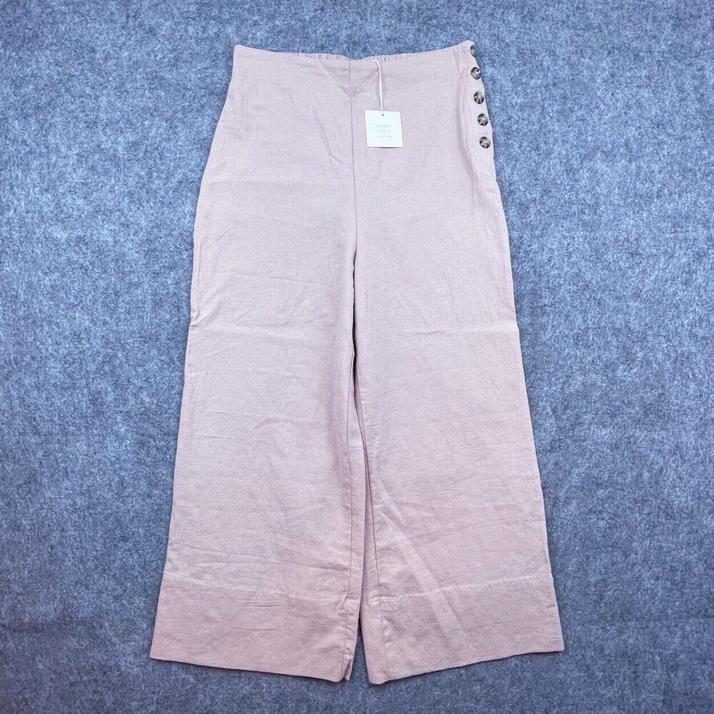 Good Luck Gem Pants Womens Medium Pink Wide Leg Lightweight Girly Romantic